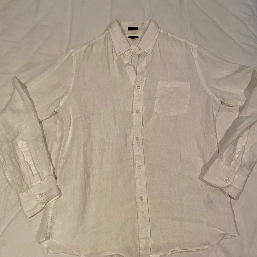 J Crew White Button Up Shirt